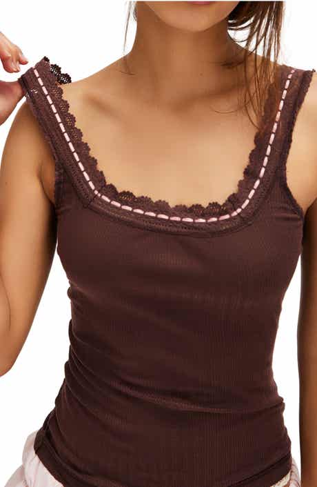 Free People Only You Lace Trim Tank