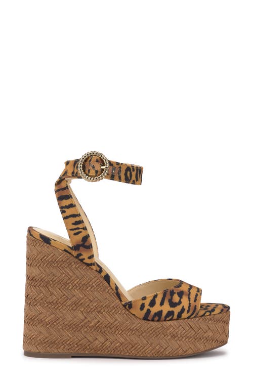 Jessica Simpson Kamindi Platform Wedge Sandal In Natural Tiger