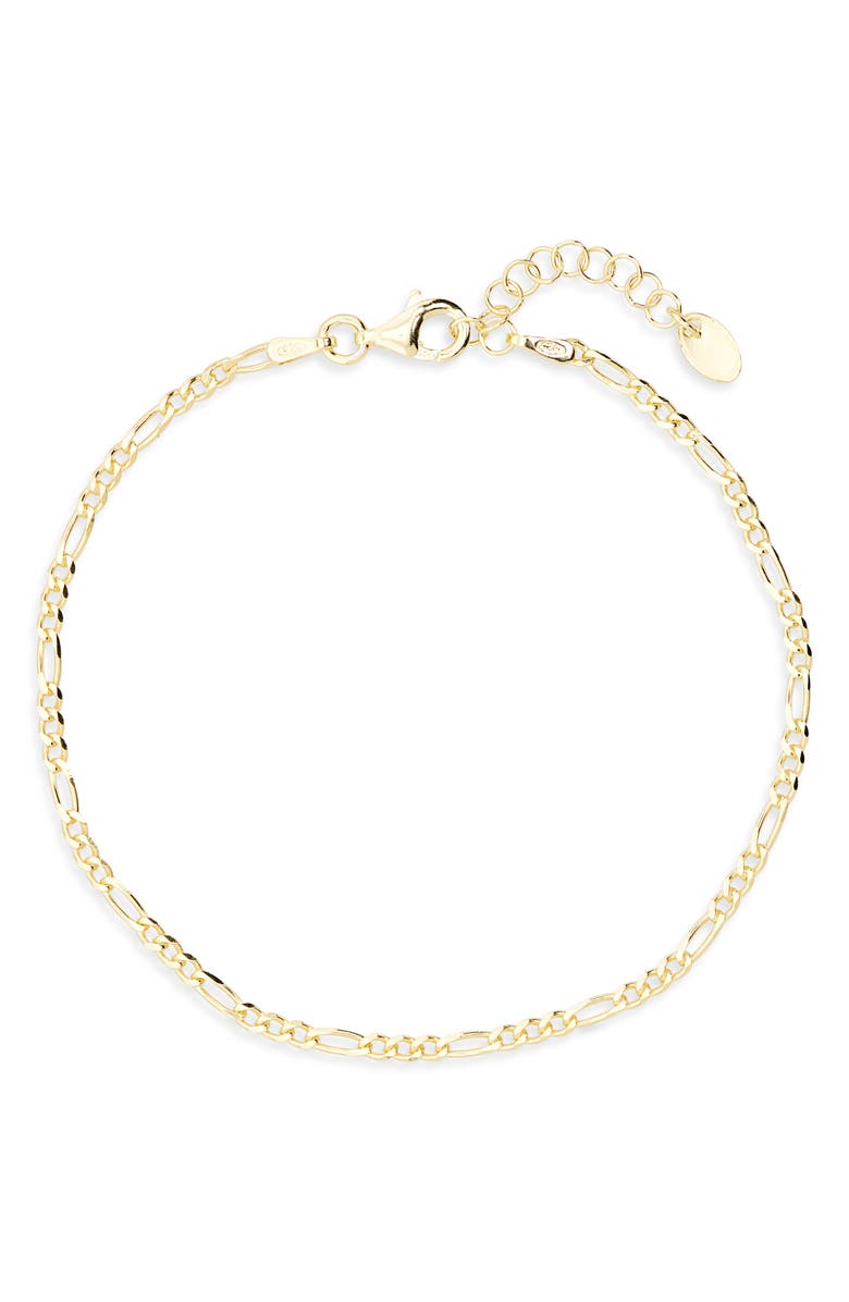 ARGENTO VIVO Figaro Chain Bracelet, Main, color, Gold
