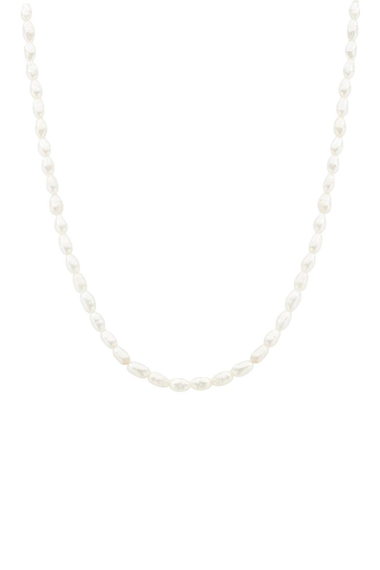 14k Gold Plated Linda Pearl Necklace Everyday Wear Statement Piece, Main, color, Gold