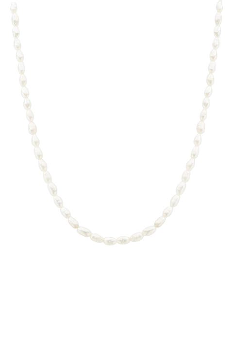 14k Gold Plated Linda Pearl Necklace Holiday Gift Idea