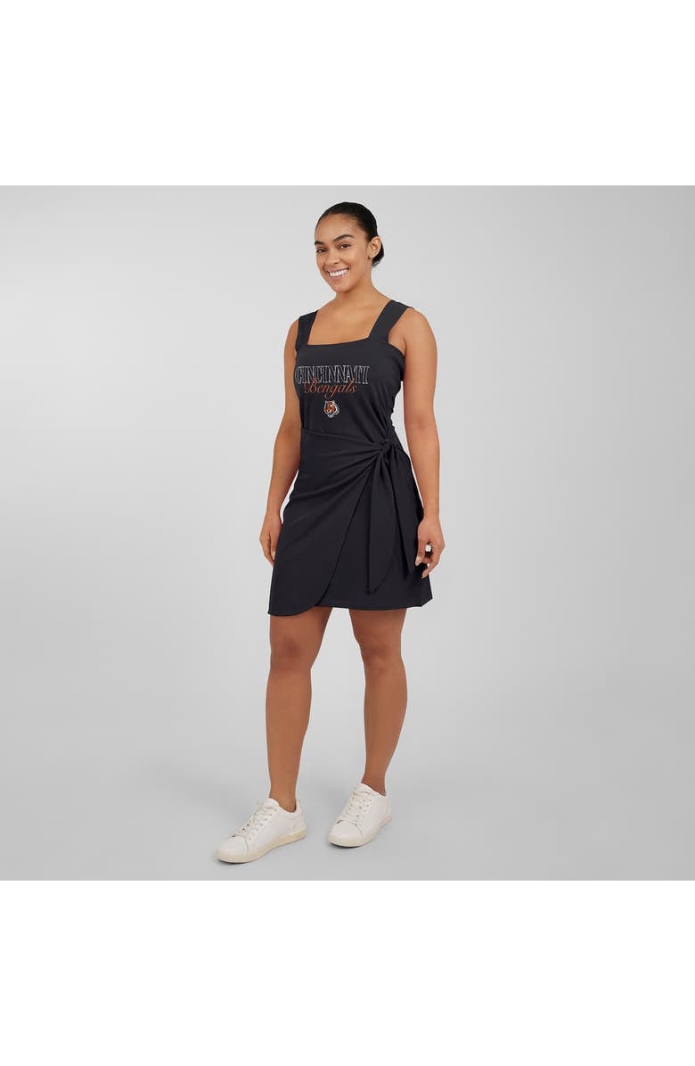 WEAR by Erin Andrews Women's WEAR by Erin Andrews  Black Cincinnati Bengals Wrap Dress, Alternate, color, Black