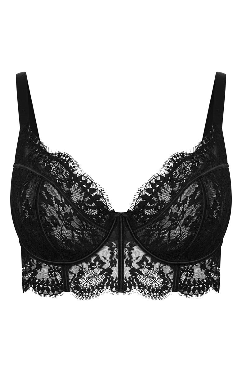 City Chic Arabella Longline Underwire Bra, Alternate, color, 