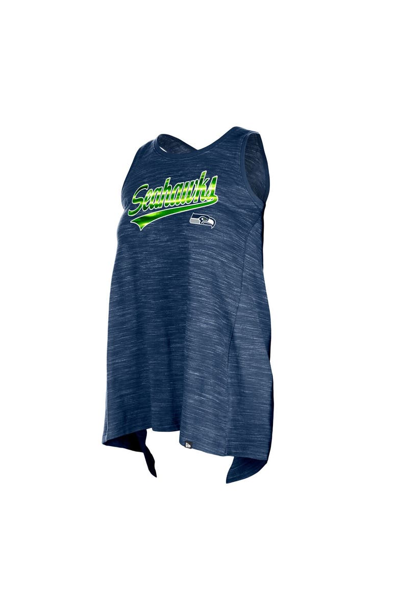 New Era Women's New Era College Navy Seattle Seahawks Space Dye Active Tank Top, Alternate, color, Navy