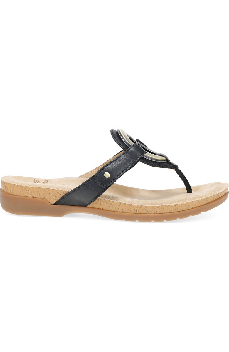 Dansko Rosalia Flip Flop, Alternate, color, Black