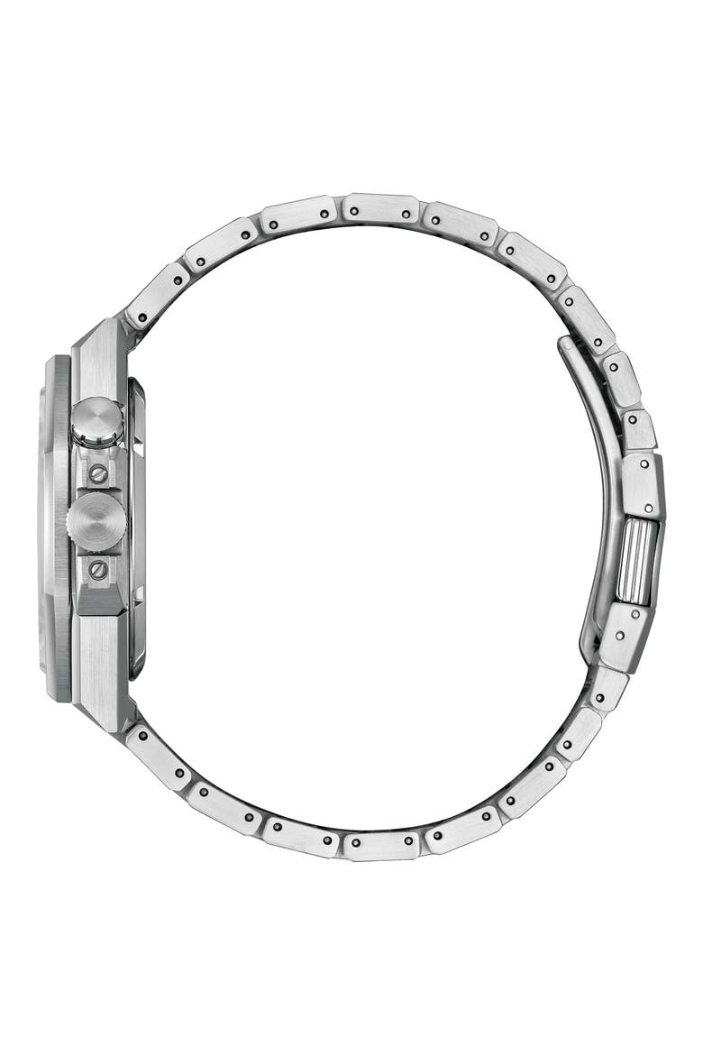 Series8 890 City Lights Automatic Silvertone Bracelet Watch, 42.2mm, Alternate, color, GREY/ SILVER/ GOLD
