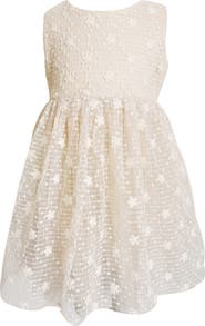 Popatu Kids' Floral Embroidered Tulle Overlay Dress