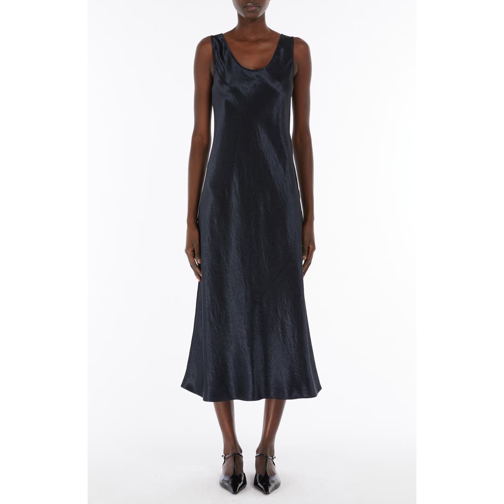 Mm By Max Mara Talete Bias Cut Satin Slipdress In Blue