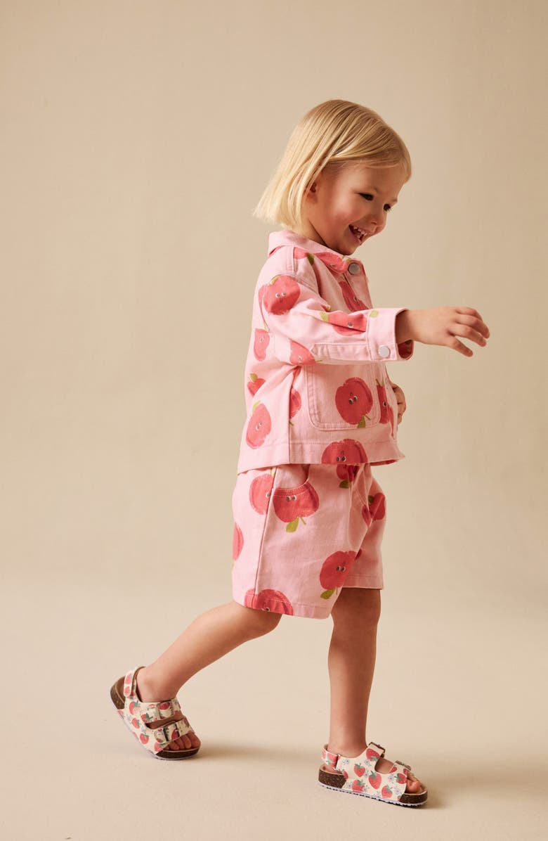 NEXT Kids' Apple Graphic Jacket & Shorts Set, Alternate, color, Pink