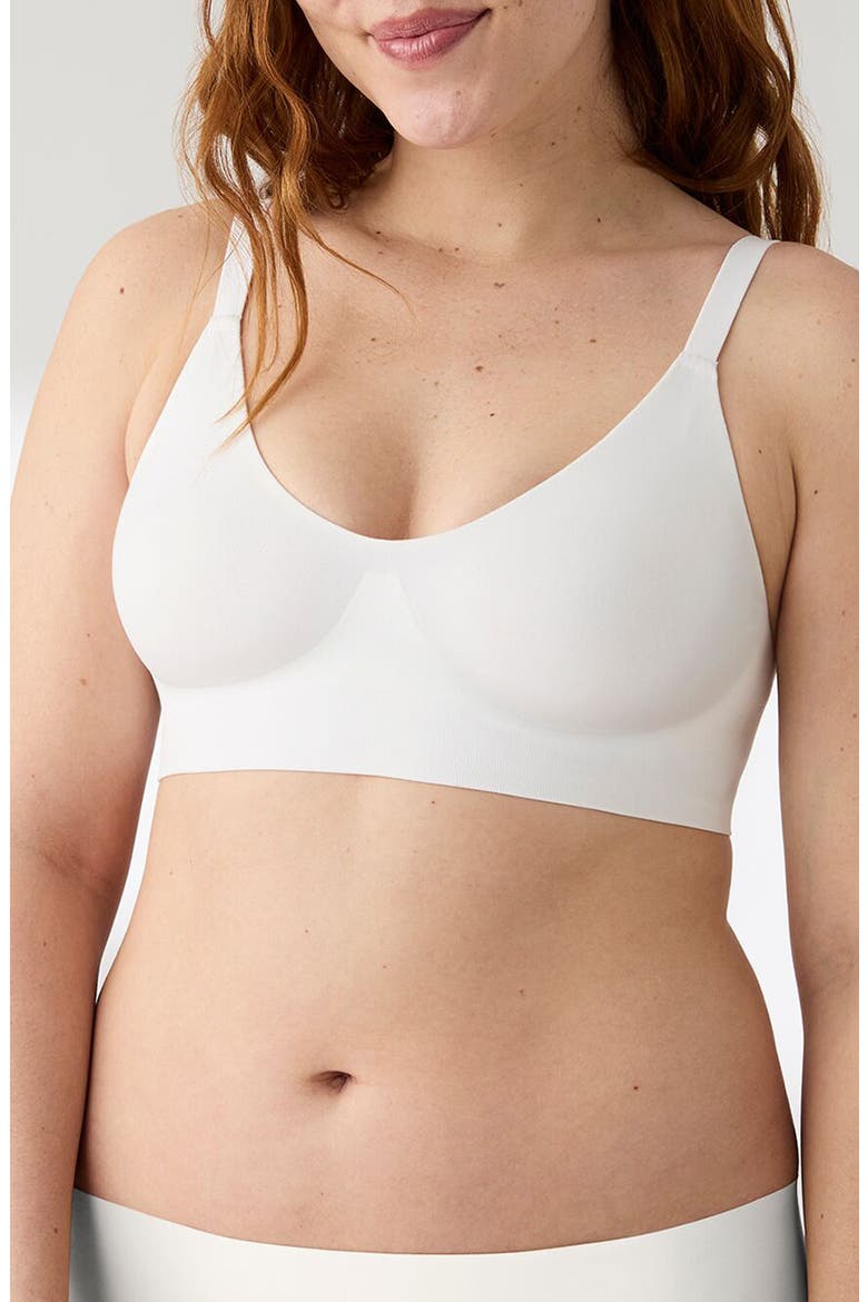 Soft Form V-Neck Adjustable Strap Bralette, Main, color, WHITE