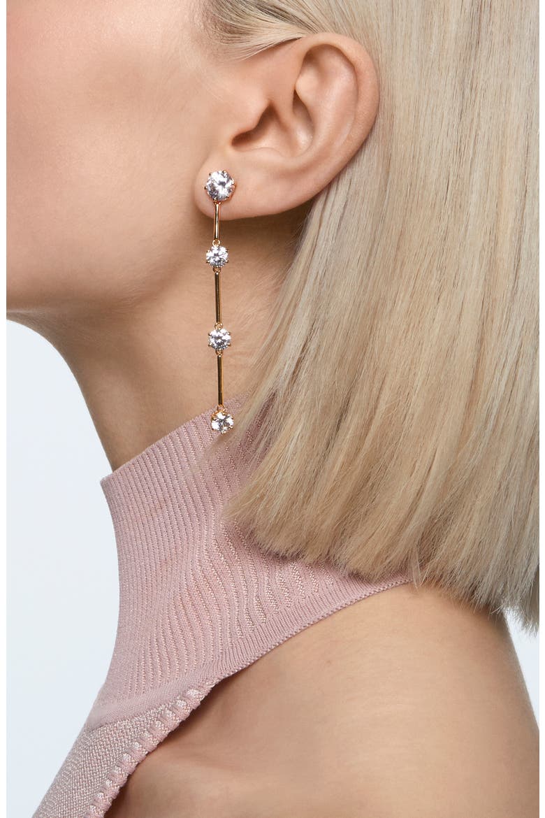 Constella Asymmetric Drop Earrings, Alternate, color, GOLD