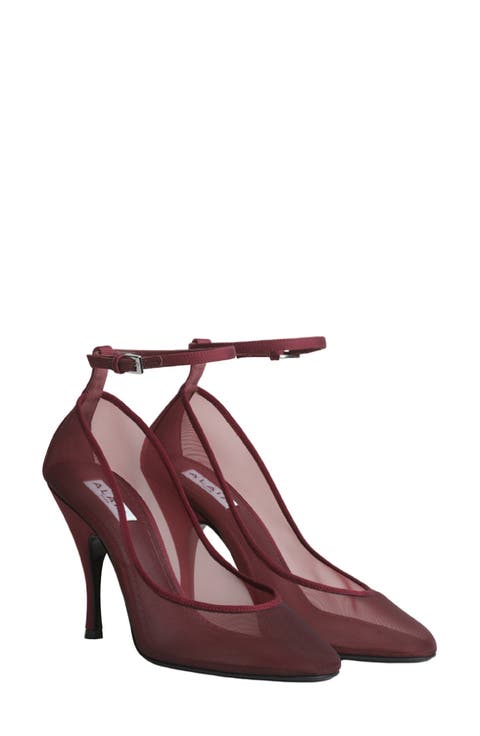 Mesh Ankle Strap Pump