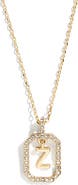 BaubleBar Alicia Intial Pendant Necklace