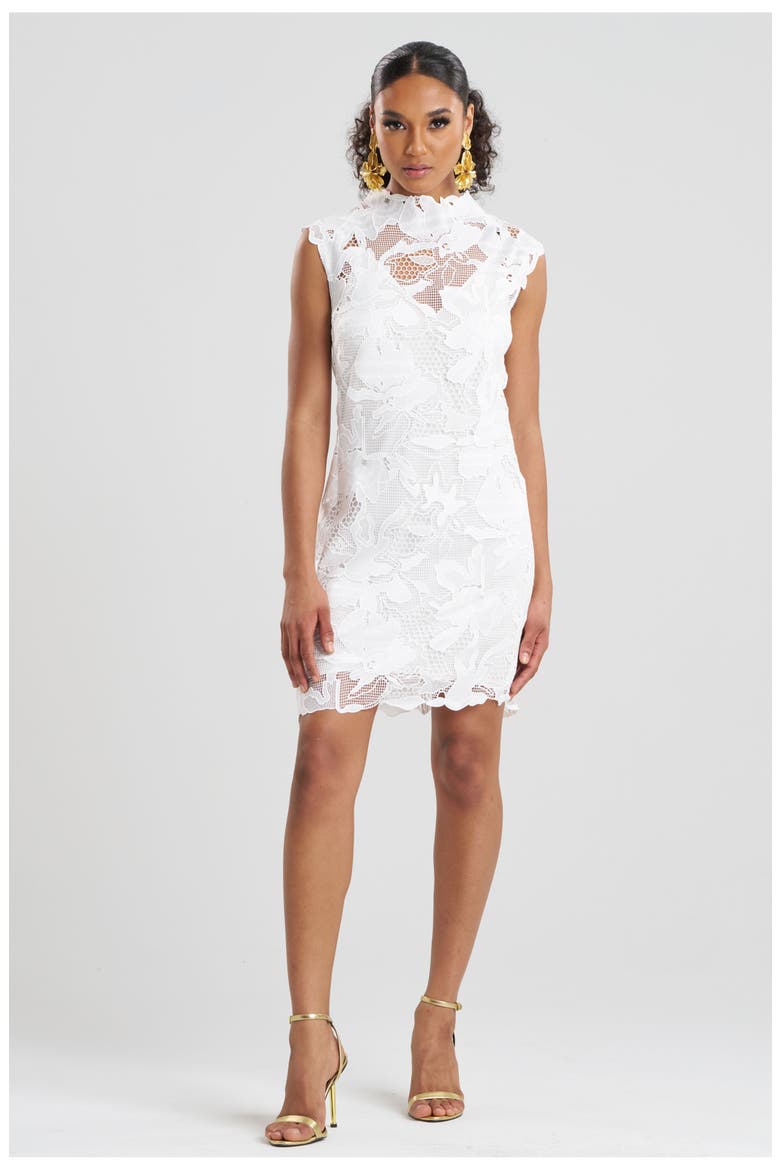 NISHI LACE Sheath Dress, Main, color, WHITE