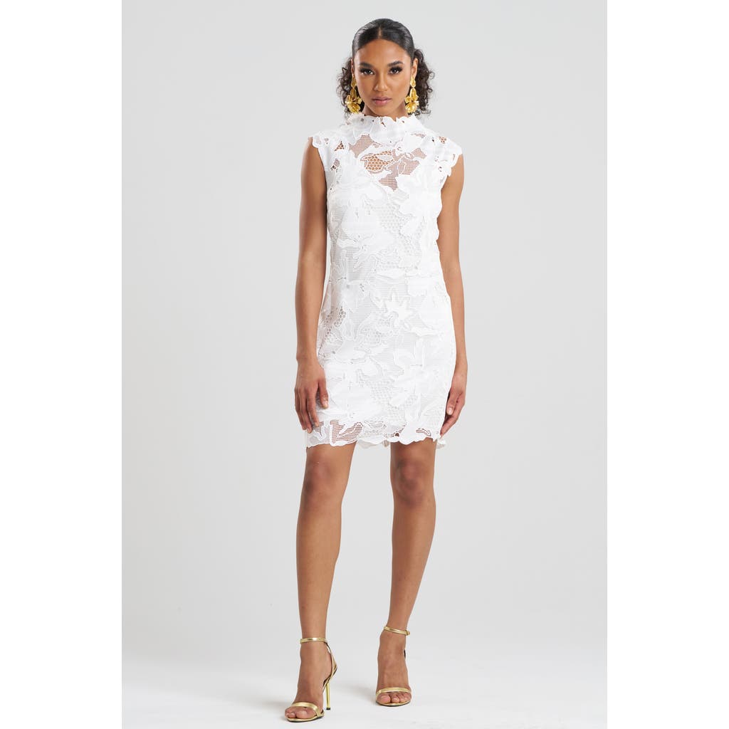 Natori Nishi Lace Sheath Dress In White