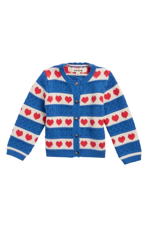 Kids' Jacquard Cotton Cardigan