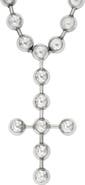 DIESEL® Ball Chain Single Cross Pendant Necklace