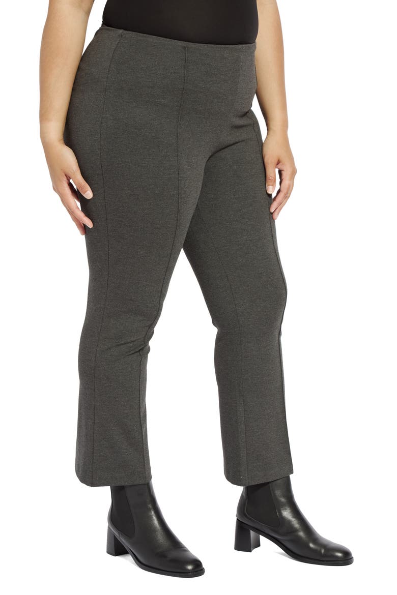'Lyssentials Elysse Stretch Ponte Ankle Pants, Alternate, color, CHARCOAL