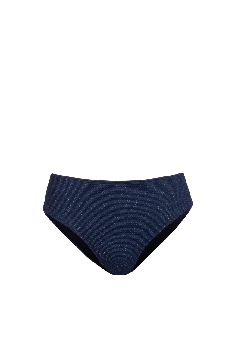 Classic Midrise Bikini Bottom with Full Coverage, Alternate, color, Marine Blue Metallic