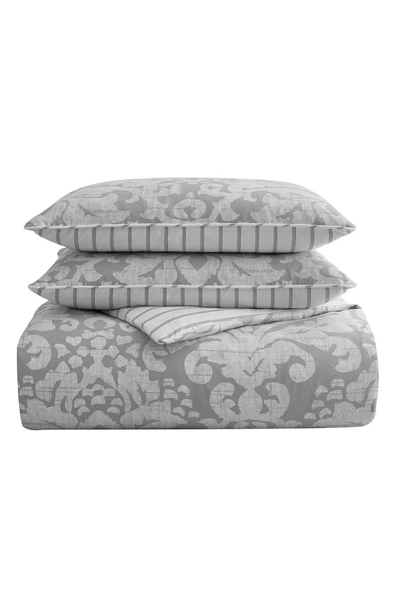 STONE COTTAGE Camden Cotton Sateen Comforter & Sham Set, Main, color, Lt-Pastel Grey