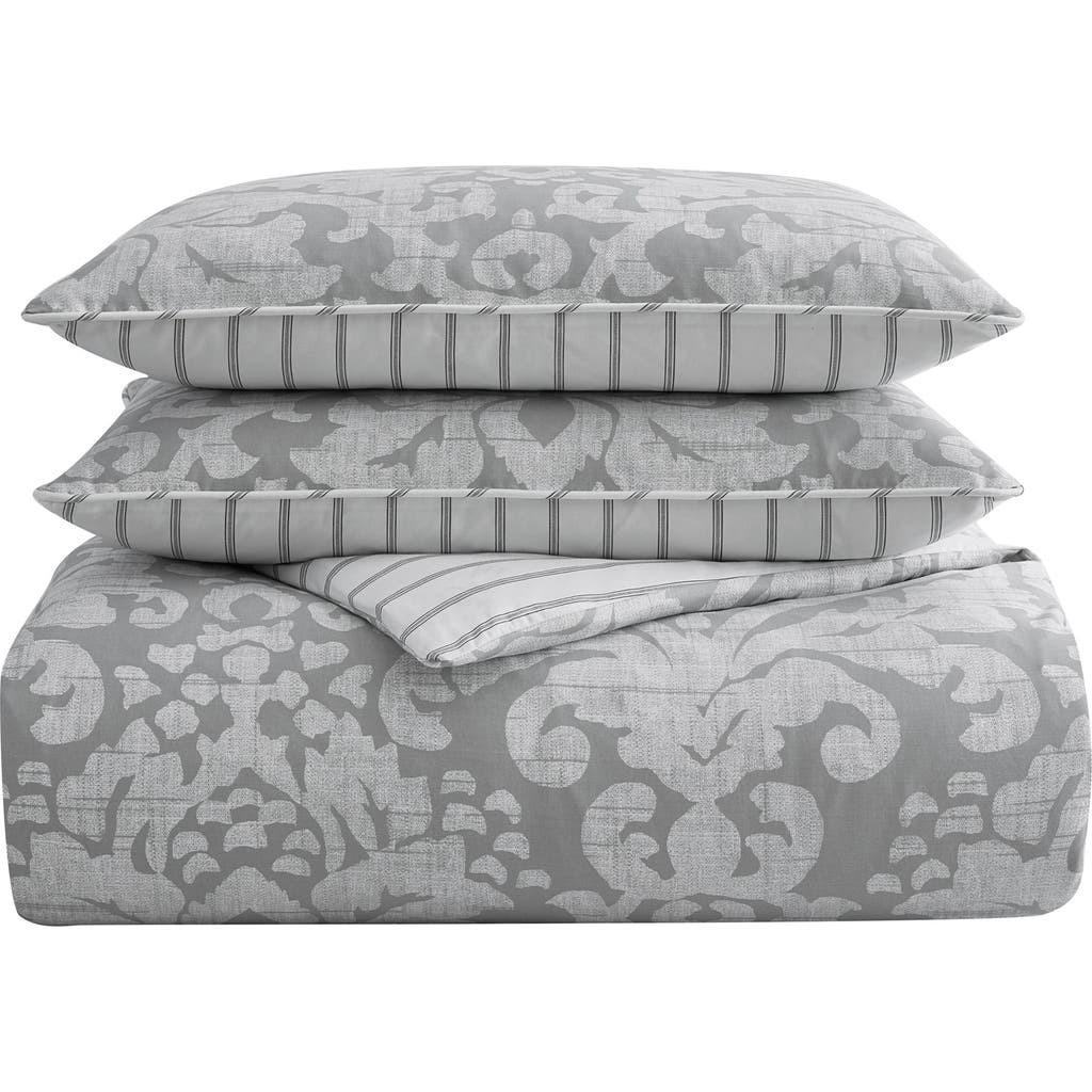Stone Cottage Camden Cotton Sateen Comforter & Sham Set In Gray