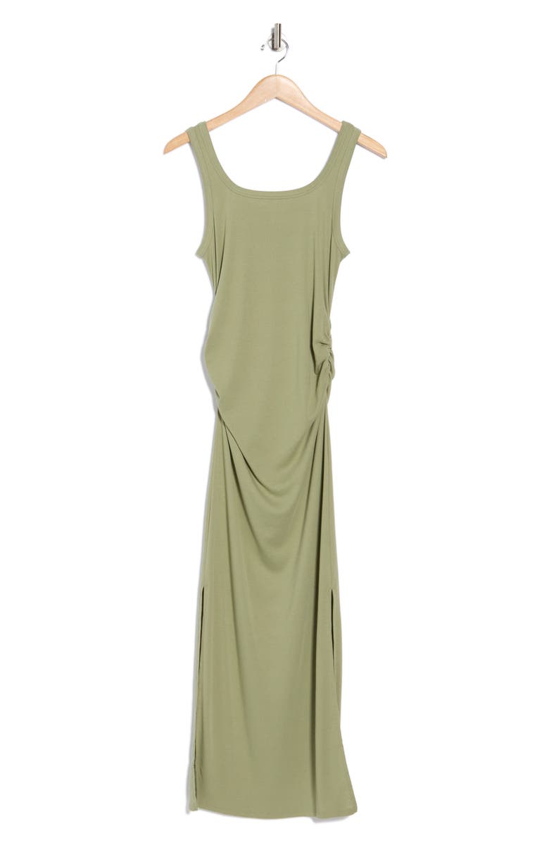 Melrose and Market Ruched Side Maxi Tank Dress, Alternate, color, Olive Acorn