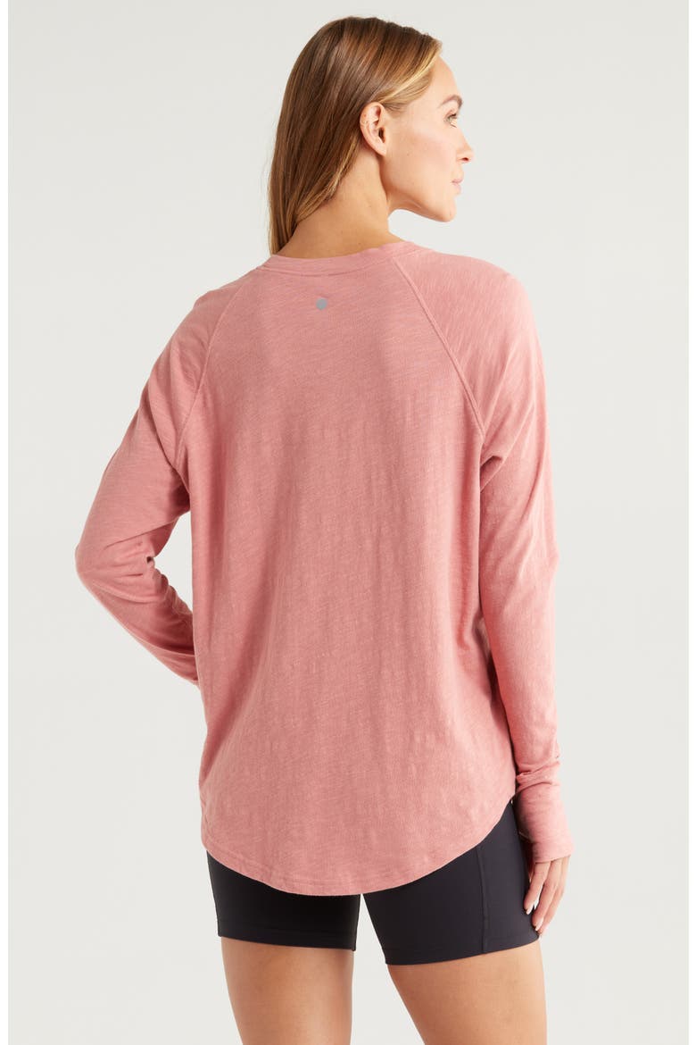 Relaxed Washed 2.0 Long Sleeve Slub Tee, Alternate, color, PINK DESERT