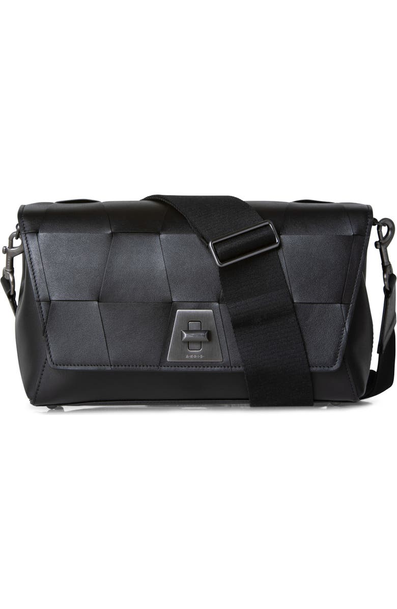 Akris Anouk Braided Trapezoid Leather Crossbody Bag, Main, color,