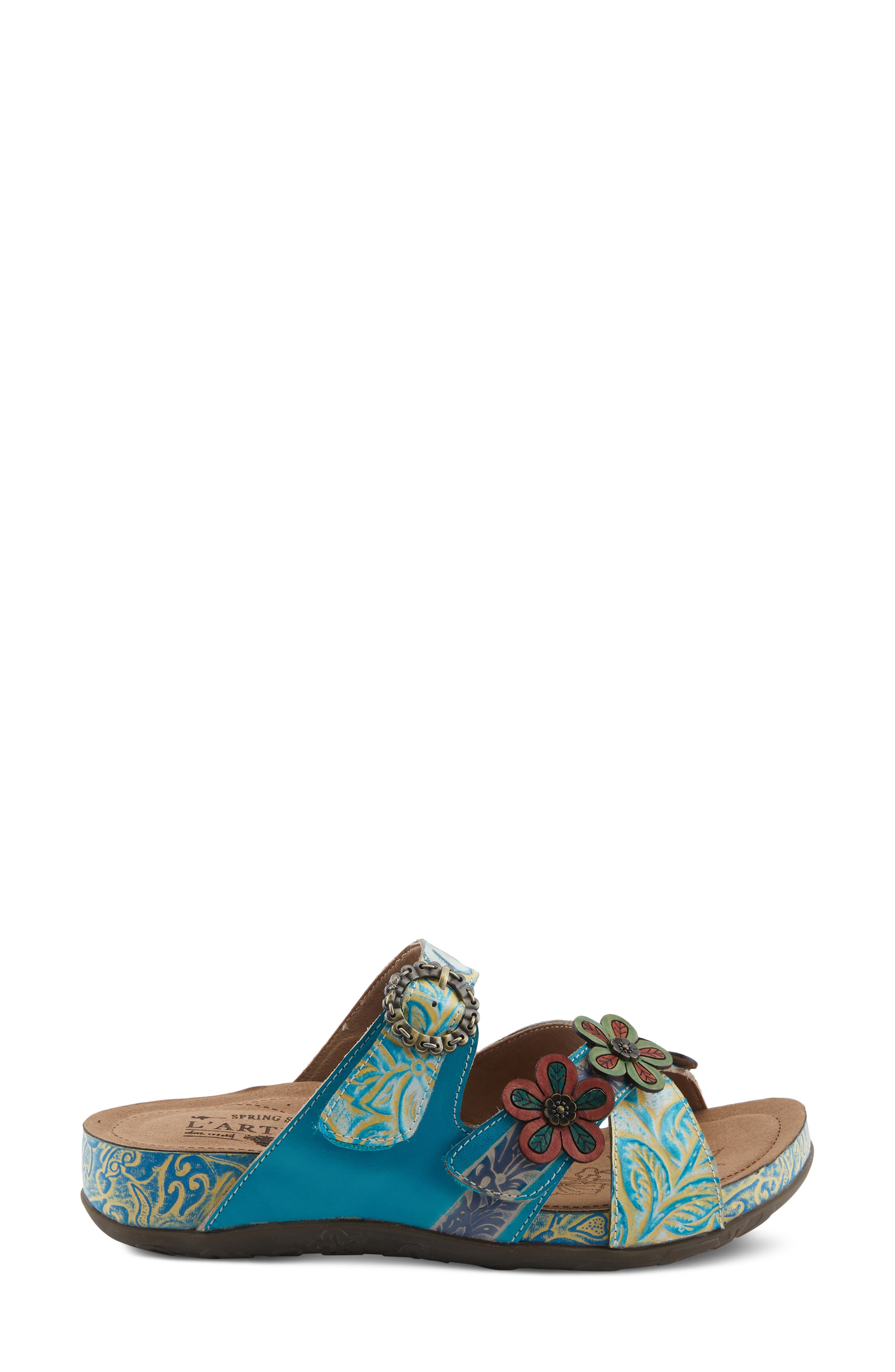 L'Artiste by Spring Step Caelana Sandal, Alternate, color, Turquoise Multi