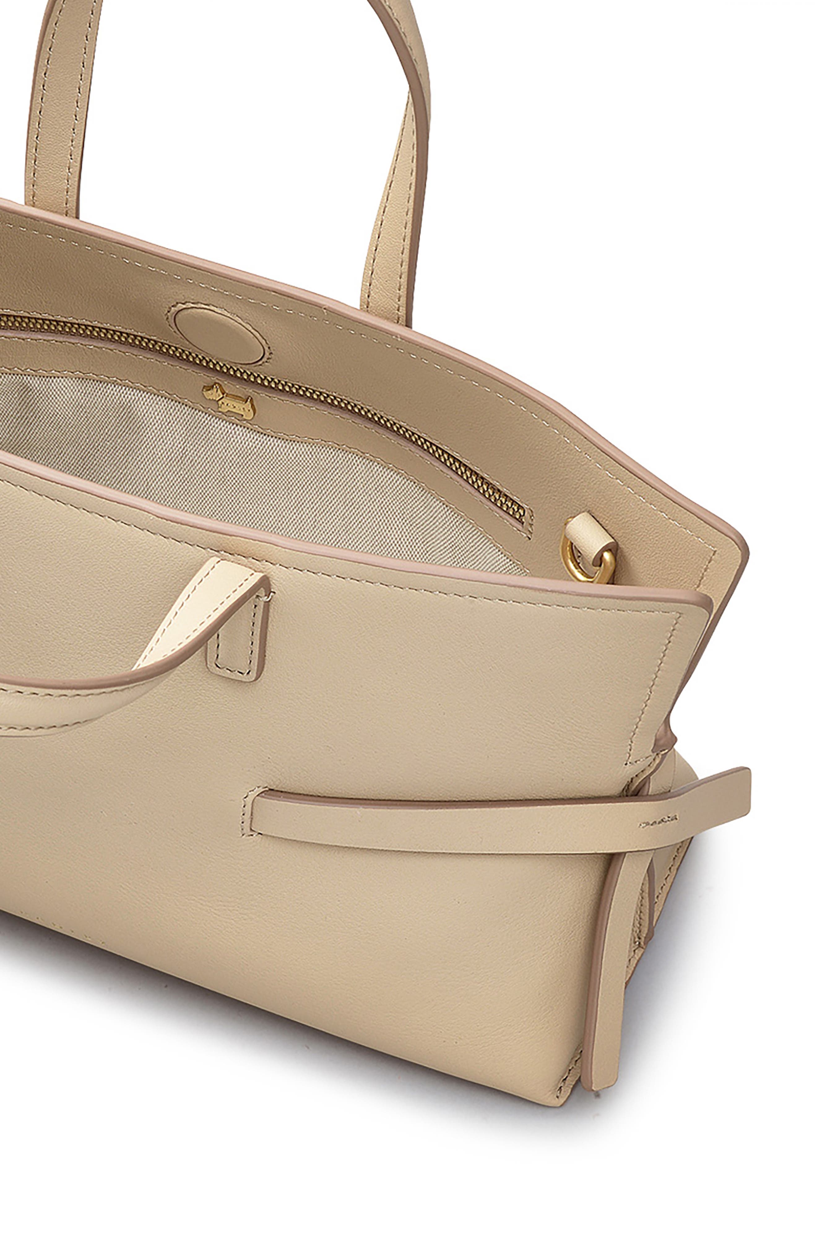 Radley Small Fleet Street Leather Crossbody Bag, Alternate, color, Stone