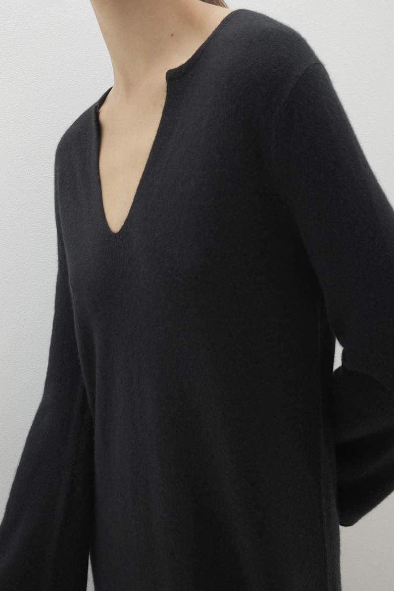 Katerina Cashmere Kaftan, Alternate, color, Black