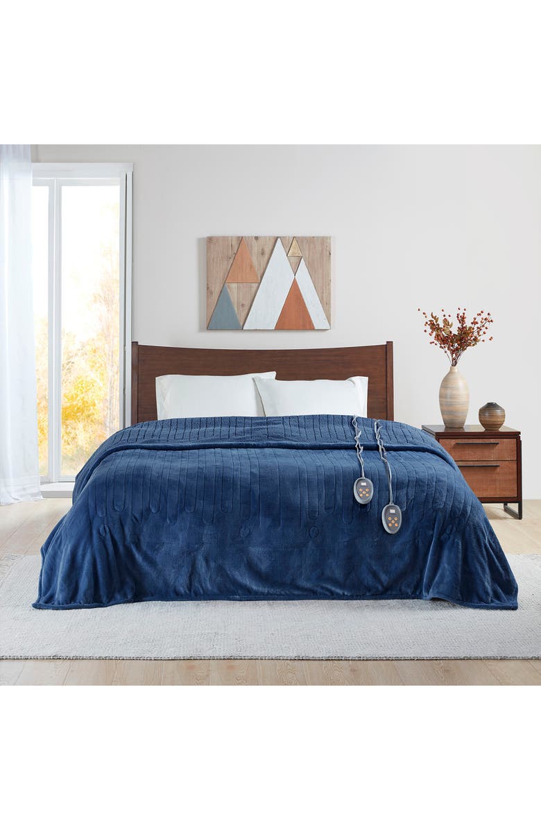 BEAUTYREST OEKO-TEX Heated Blanket, Alternate, color, Indigo