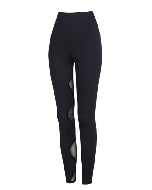 Port De Bras Bubble Legging In Black-black Mesh