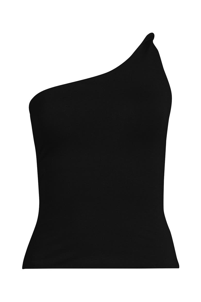 Slender One Shoulder Top, Alternate, color, Black