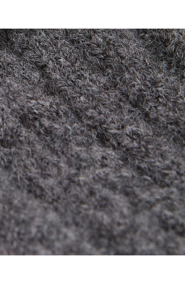 Barbour Elsdon Cable Knit Mittens, Alternate, color, Grey