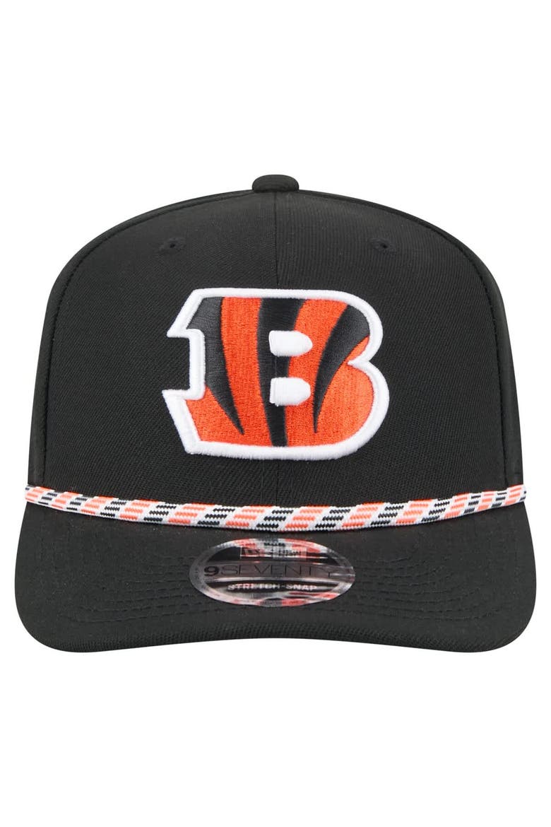 Men's New Era Black Cincinnati Bengals Gameday Multi Rope 9SEVENTY Stretch-Snap Hat, Alternate, color, Black