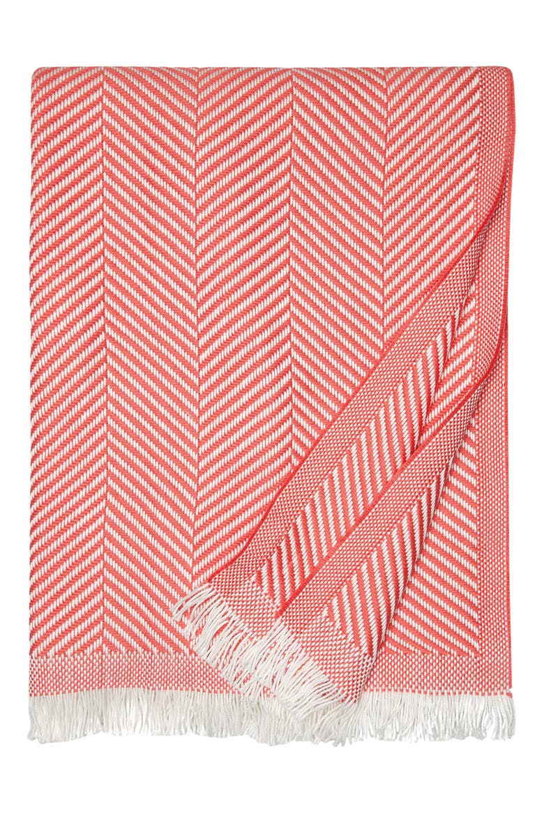 Costa Cotton Throw, Main, color, CORAL