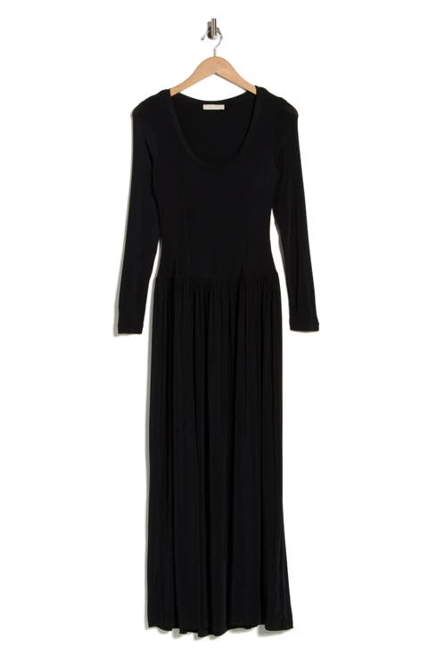 Amal Long Sleeve Jersey Maxi Dress
