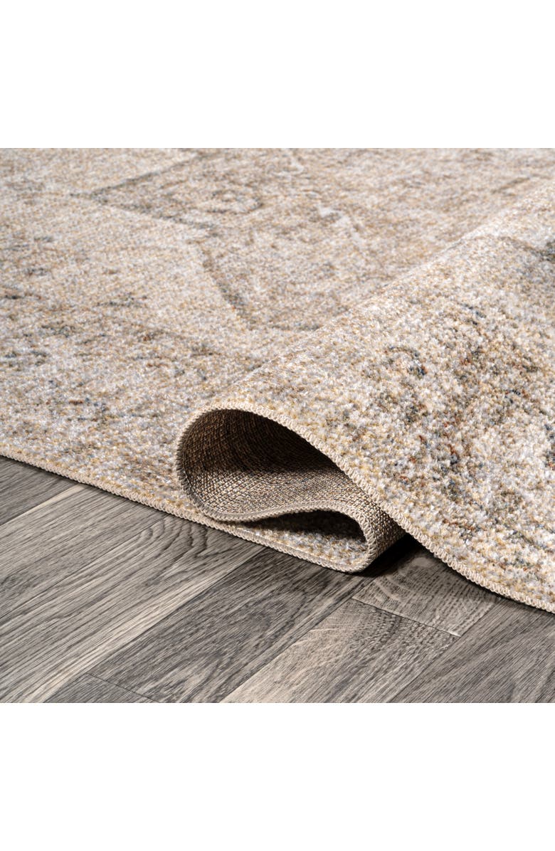 JONATHAN Y Koda Vintage Native American Medallion Machine-Washable Area Rug, Alternate, color, Cream/Brown