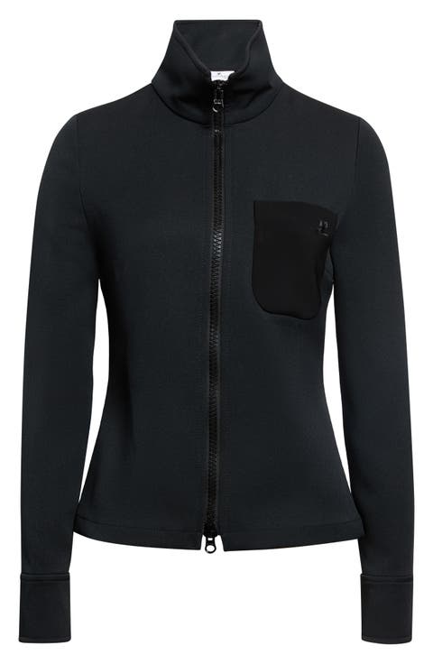 Long Sleeve Twill Zip Top