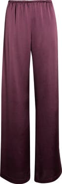 LESET Barb Wide Leg Satin Pants