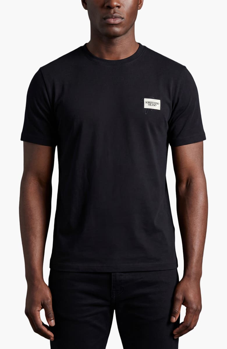 Roberto Vino Signature Slim Fit Tee, Main, color, Black