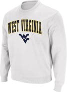 COLOSSEUM Men's Colosseum White West Virginia Mountaineers Arch & Logo Crew Neck Sweatshirt