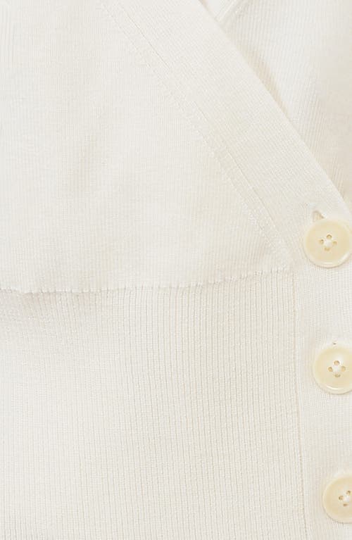 House Of Cb Rowan Balloon Sleeve Cardigan In Ivory