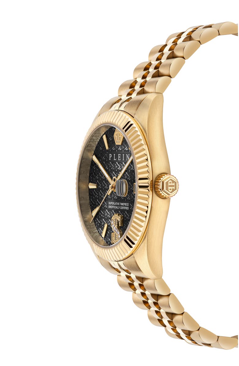 PHILIPP PLEIN Date Superlative Two-Tone Bracelet Watch, 41mm, Alternate, color, Ip Yellow Gold