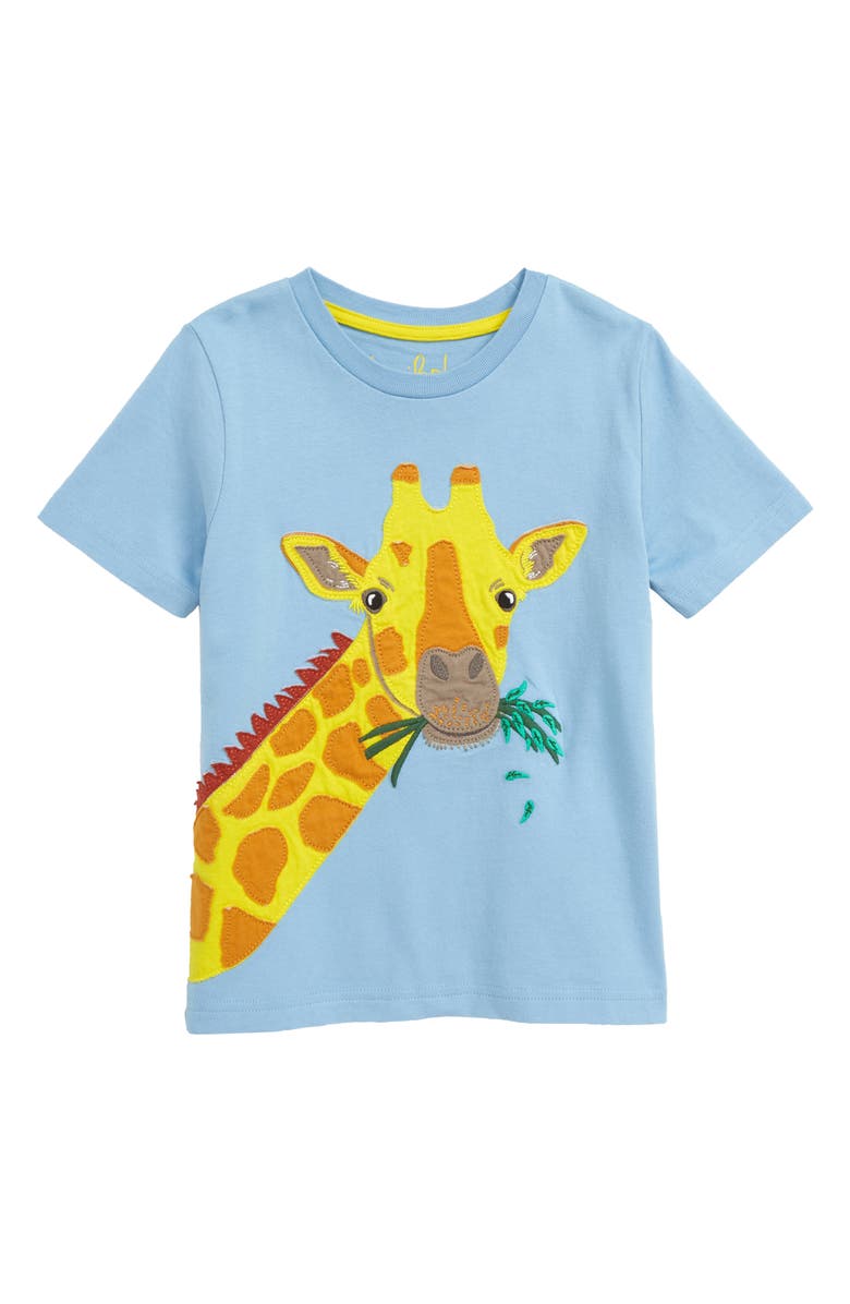 Mini Boden Giraffe Patchwork Appliqué T-Shirt, Main, color,