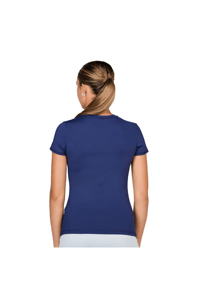 UV Colors Short Sleeve Womens Tennis Shirt, Alternate, color, Navy