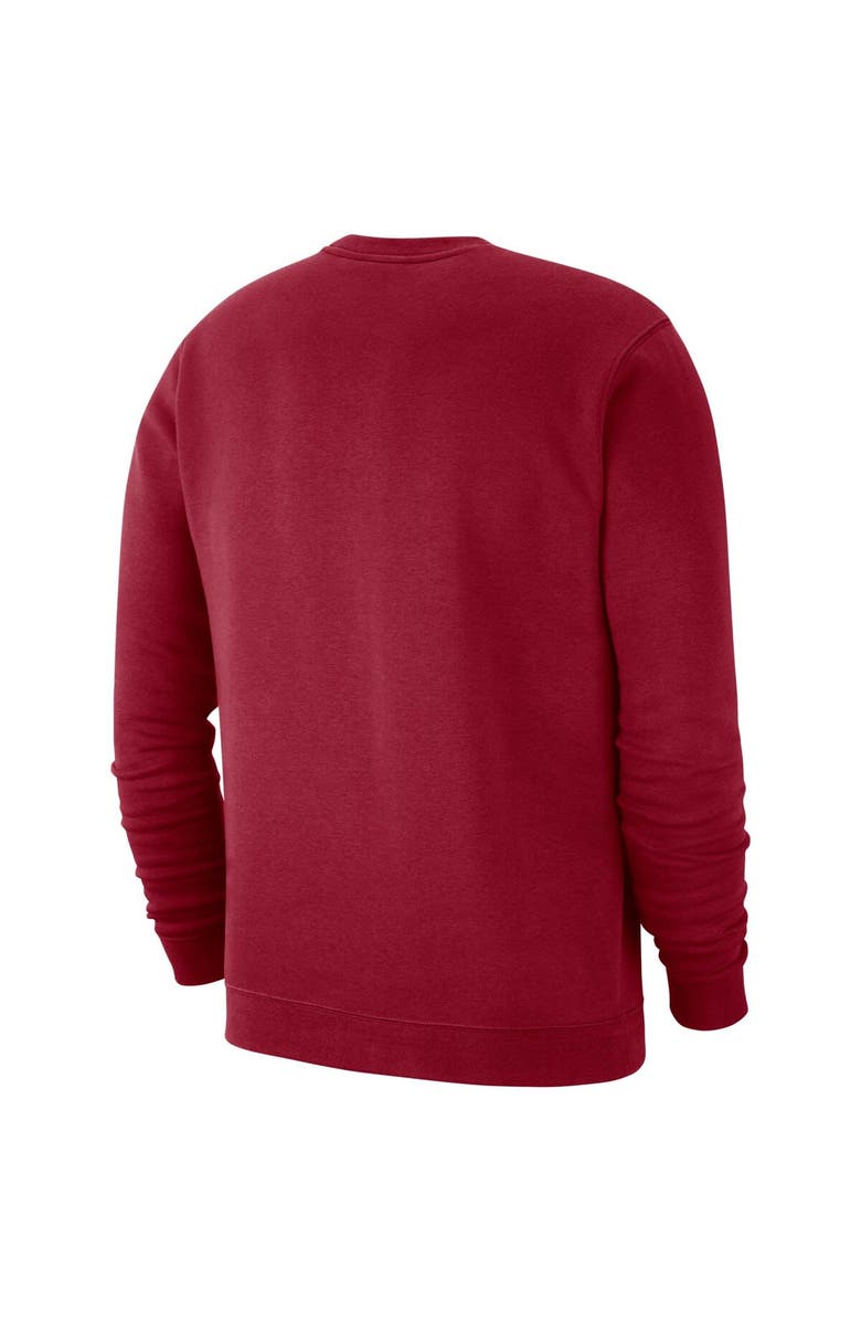 Nike Men's Nike Crimson Oklahoma Sooners Club Fleece Sweatshirt, Alternate, color, 