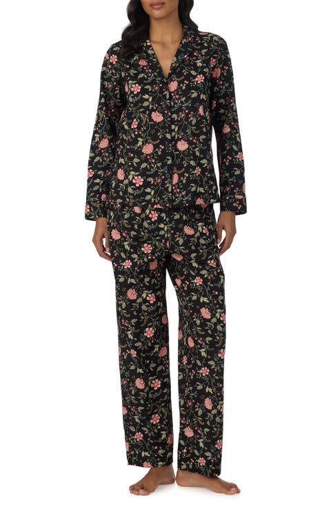 Floral Cotton & Viscose Pajamas