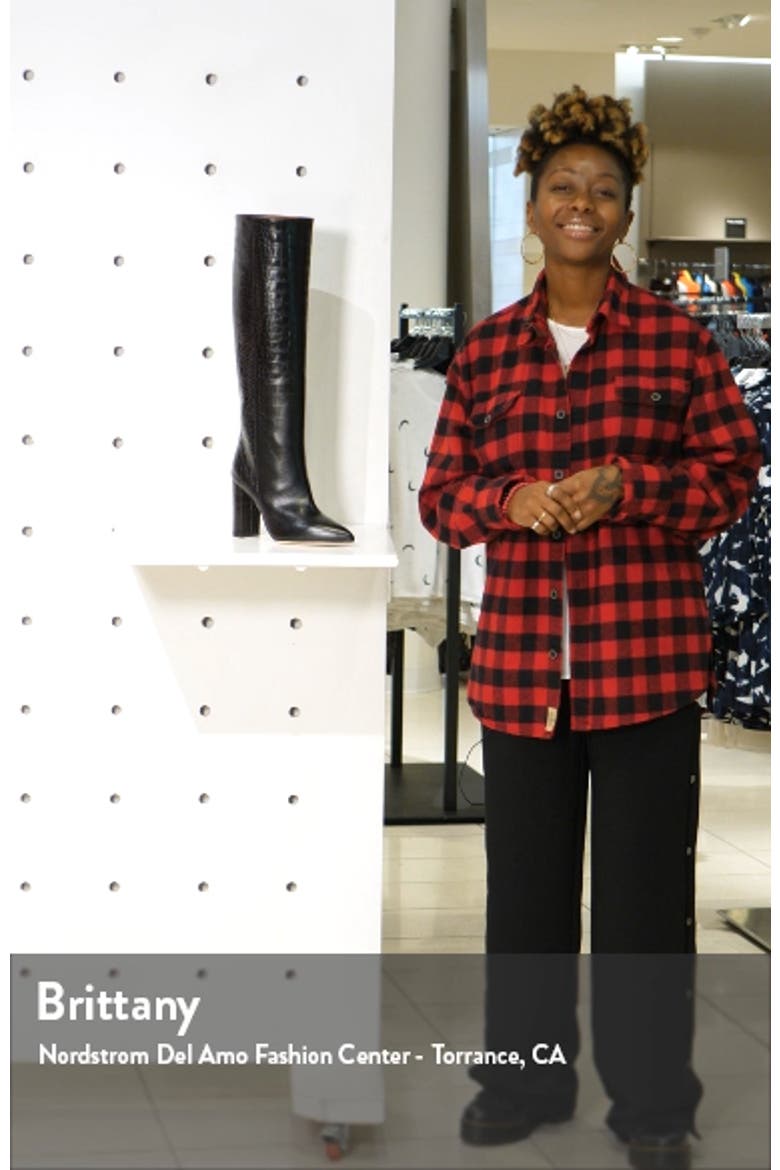 Croc Embossed Over the Knee Boot video